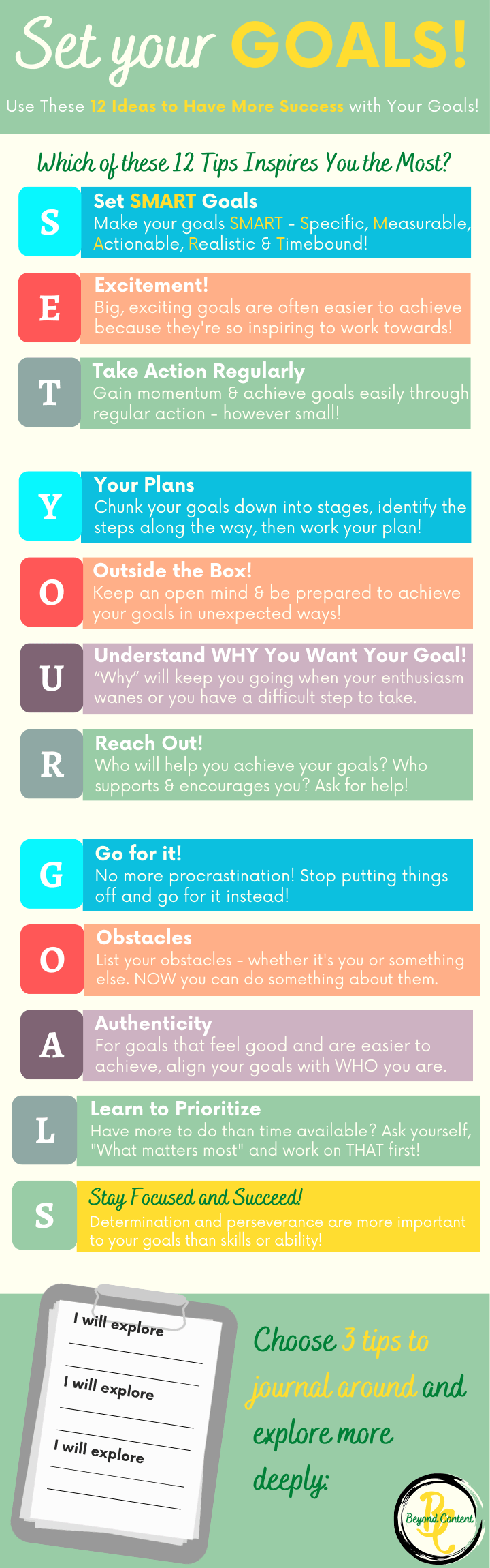 Infographic SET YOUR GOALS